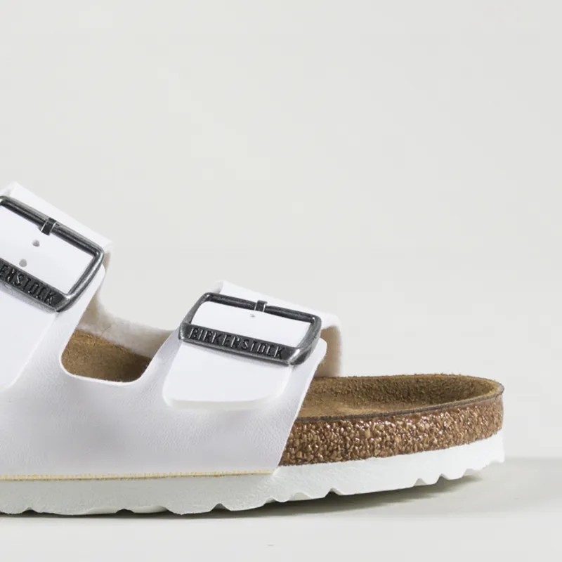 Birkenstock Womens Arizona Birko-Flor Narrow Fit Sandals White-6