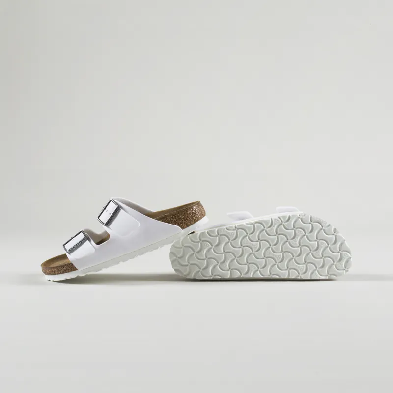 Birkenstock Womens Arizona Birko-Flor Narrow Fit Sandals White-2