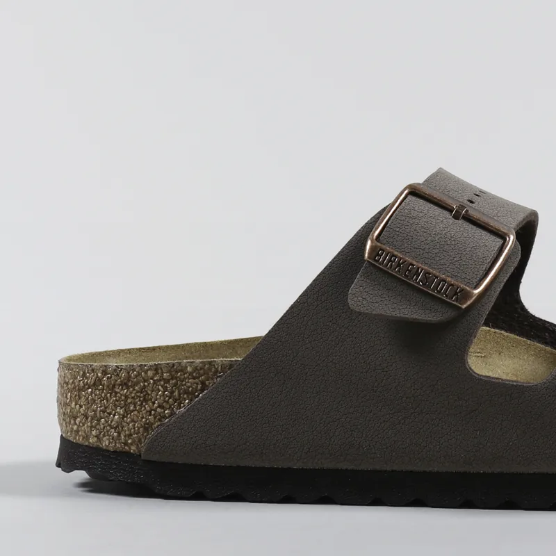 Birkenstock Womens Arizona Birko-Flor Nubuck Narrow Fit Sandals Mocha-5