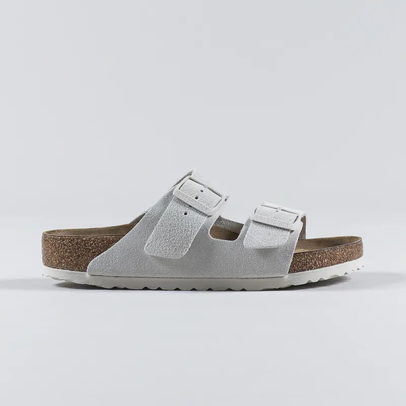 Birkenstock Arizona Soft Footbed Sandals Antique White Suede-4