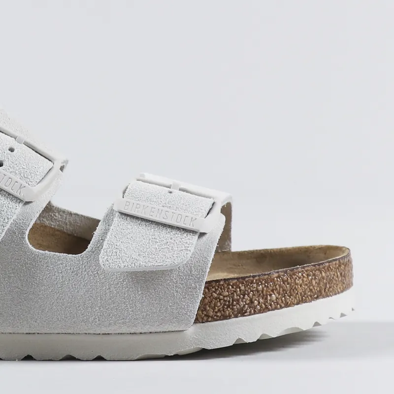 Birkenstock Arizona Soft Footbed Sandals Antique White Suede-6