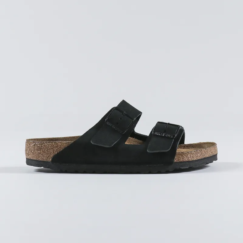 Birkenstock Arizona Soft Footbed Sandals Black Suede-4
