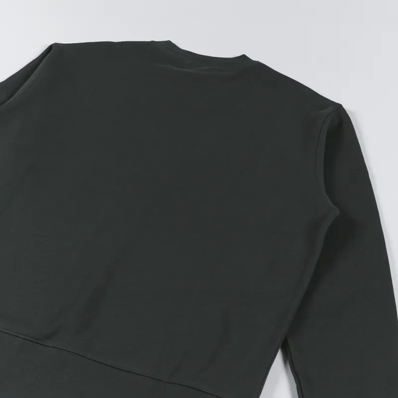 Norse Projects Mens Arne Logo Crew Neck Sweatshirt Beech Green