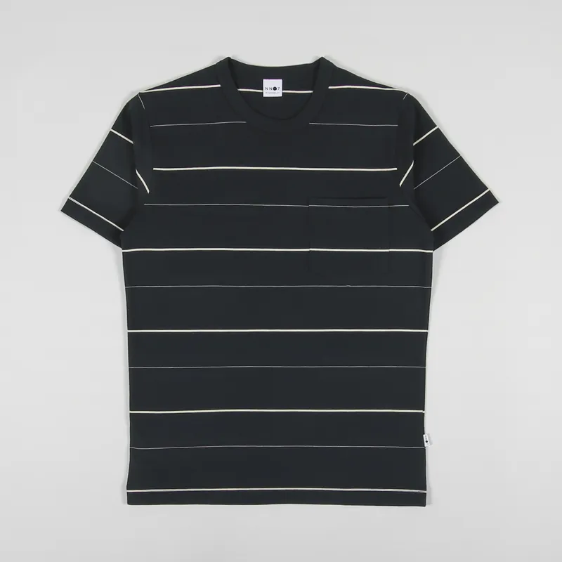 NN07 Arnold Stripe T Shirt Black