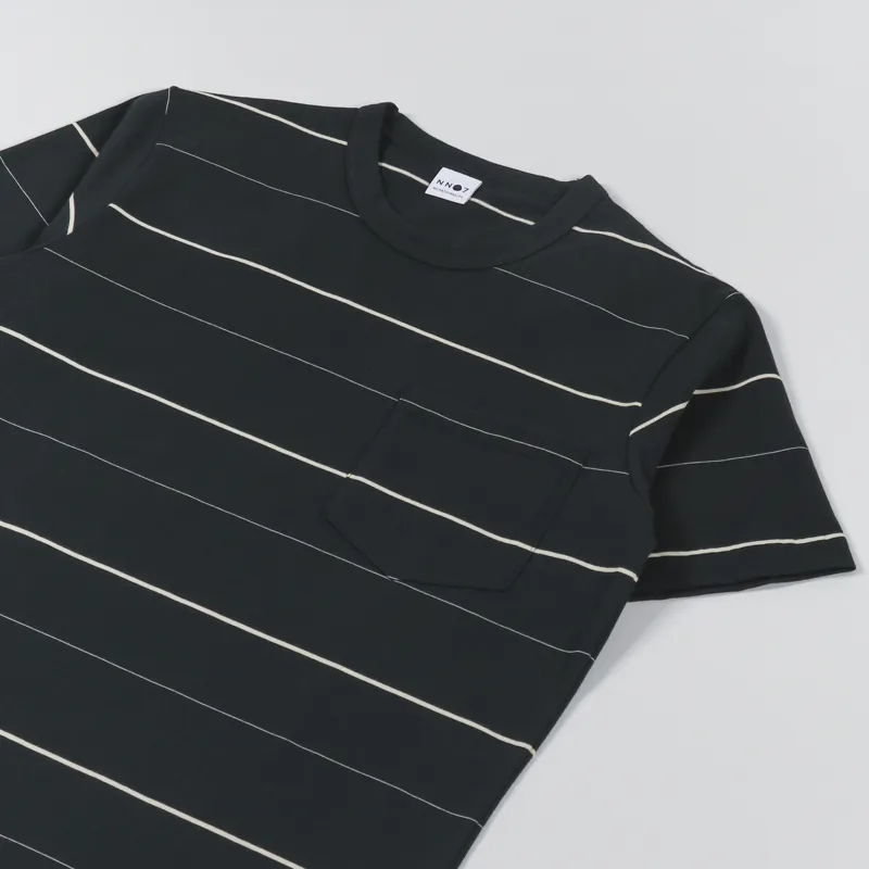 NN07 Arnold Stripe T Shirt Black-2