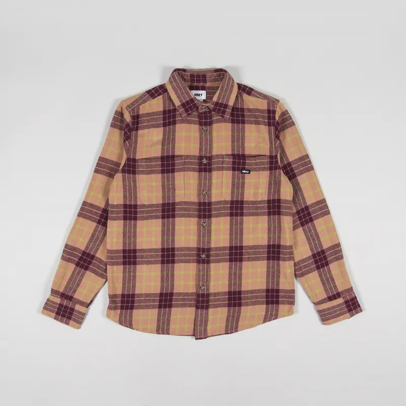 Obey Arnold Woven Shirt Italian Clay Multi