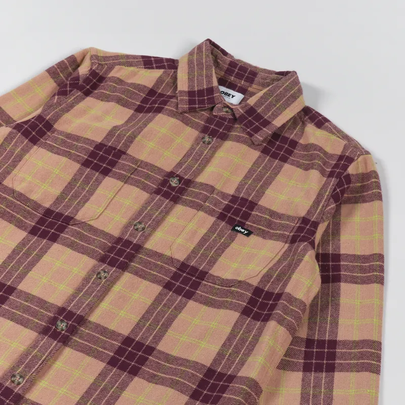 Obey Arnold Woven Shirt Italian Clay Multi-2
