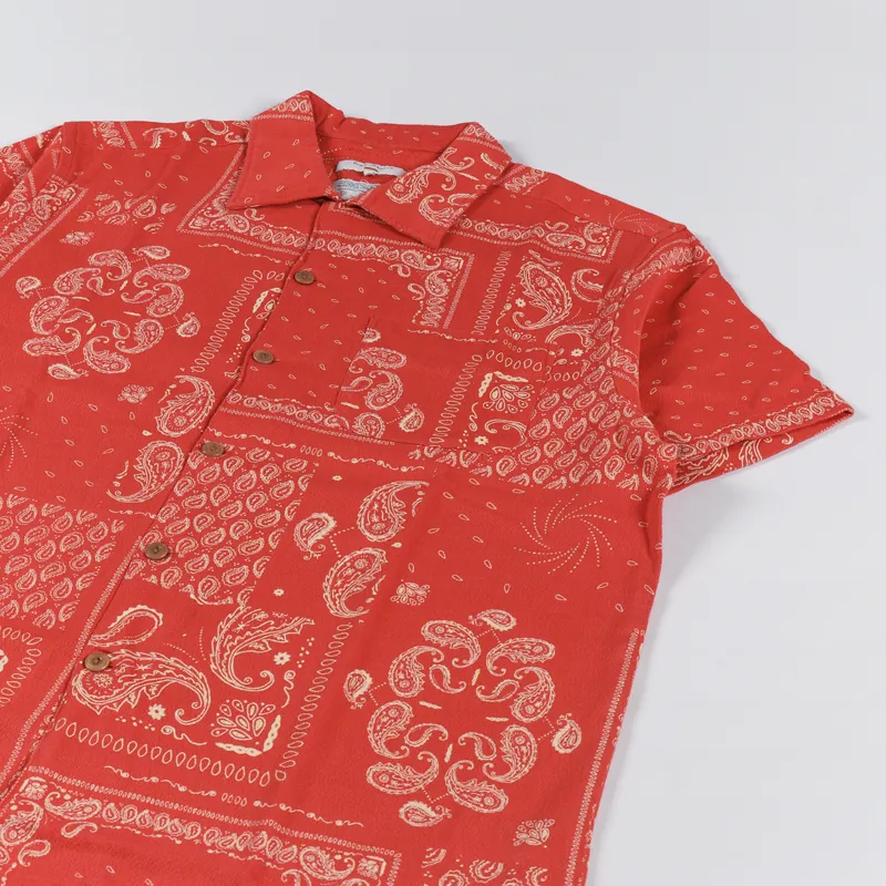 Nudie Jeans Aron Bandana Shirt Red
