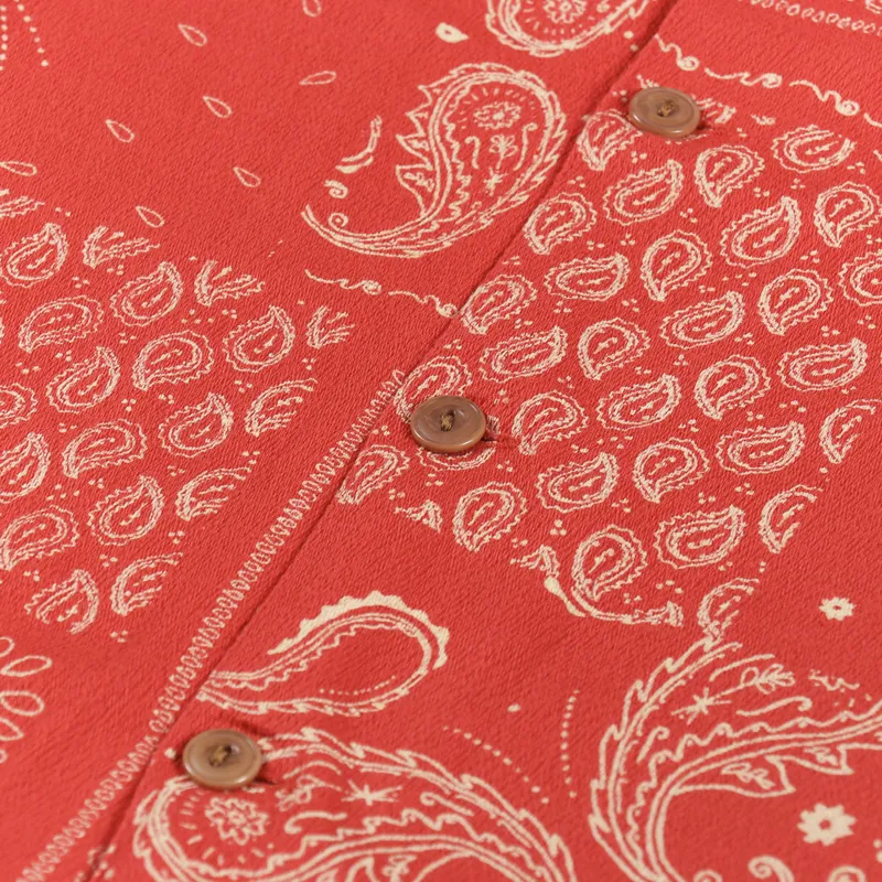 Nudie Jeans Aron Bandana Shirt Red-1