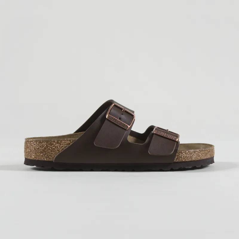 Birkenstock Womens Arizona Birko Flor Sandals Dark Brown