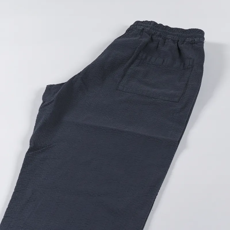Portuguese Flannel Mens Atlantico Trousers Navy Blue Seersucker