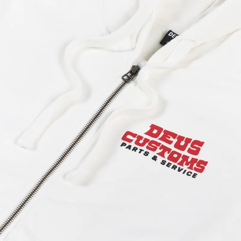 Deus Ex Machina Automatica Zip Hoodie Vintage White-7