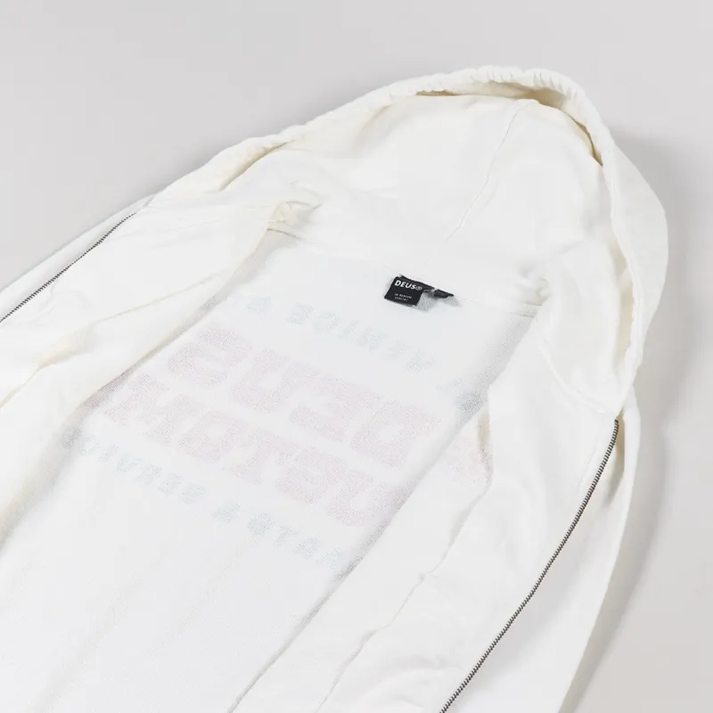 Deus Ex Machina Automatica Zip Hoodie Vintage White-5