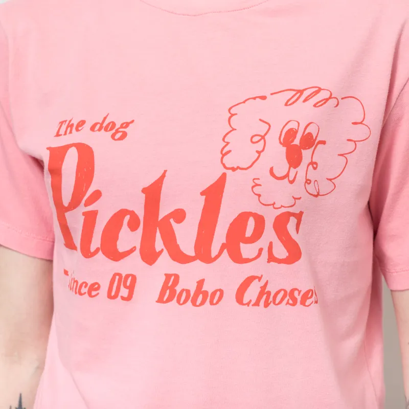 Bobo Choses Womens Pickles The Dog Fitted T Shirt Pink-3