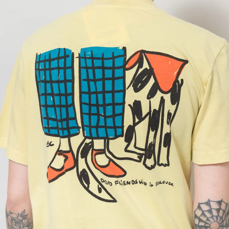 Bobo Choses Womens Dog Friendship Fitted T Shirt Yellow-2