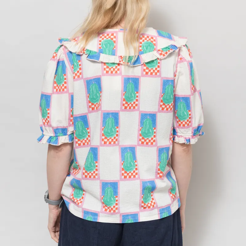 Bobo Choses Womens Simple Pear Pattern Collar Shirt Multi-2