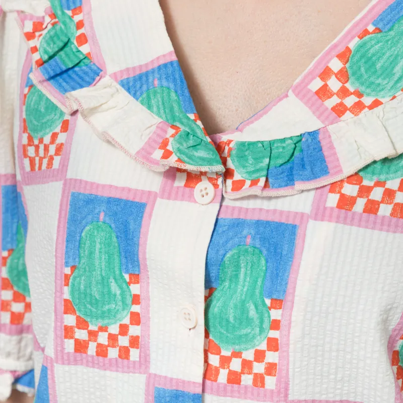 Bobo Choses Womens Simple Pear Pattern Collar Shirt Multi-4