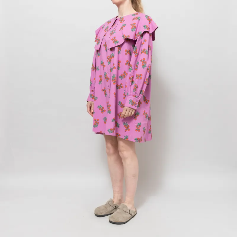 Bobo Choses Womens Juicy Tomatoes Big Collar Dress Purple-1