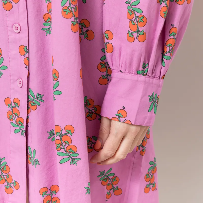 Bobo Choses Womens Juicy Tomatoes Big Collar Dress Purple-7