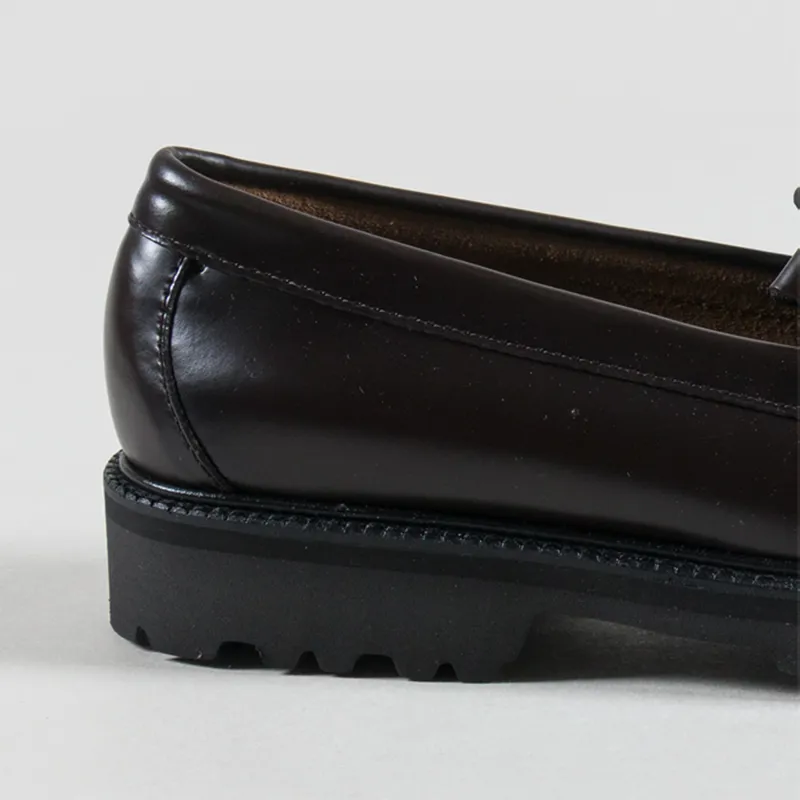 GH Bass Weejuns Layton II Kiltie Lug Loafers Chocolate Leather-4