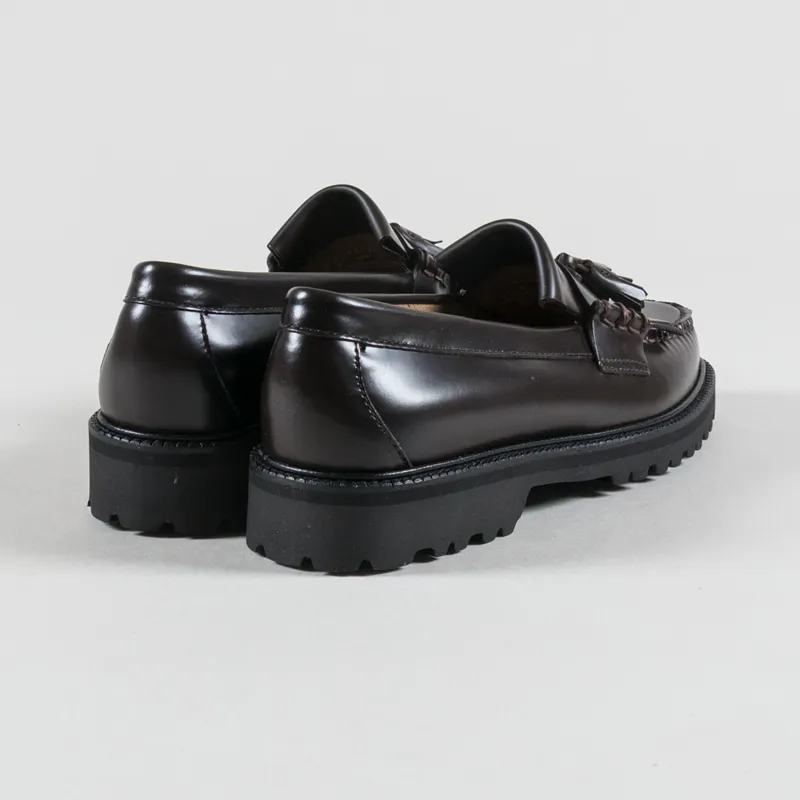 GH Bass Weejuns Layton II Kiltie Lug Loafers Chocolate Leather-1