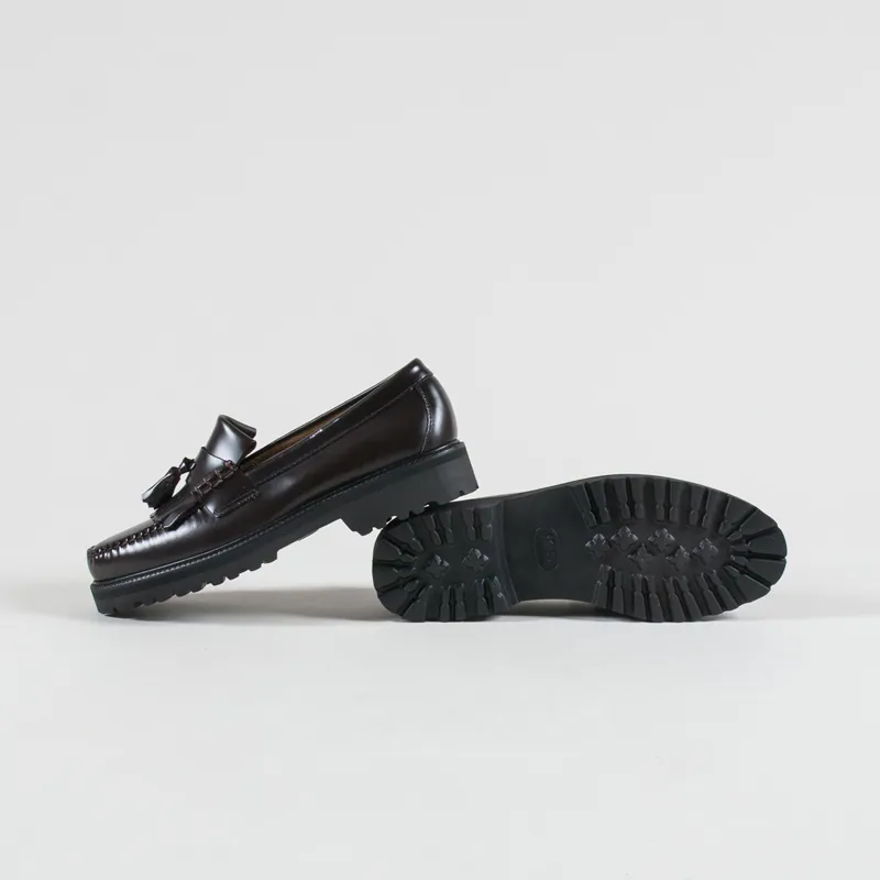 GH Bass Weejuns Layton II Kiltie Lug Loafers Chocolate Leather-3