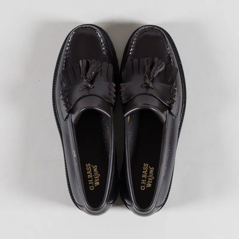 GH Bass Weejuns Layton II Kiltie Lug Loafers Chocolate Leather-6