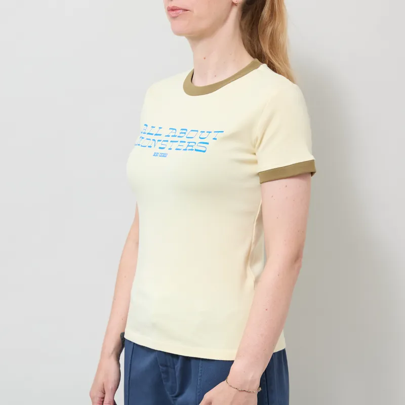 Bobo Choses Womens All About Monster Slim T Shirt Yellow-1