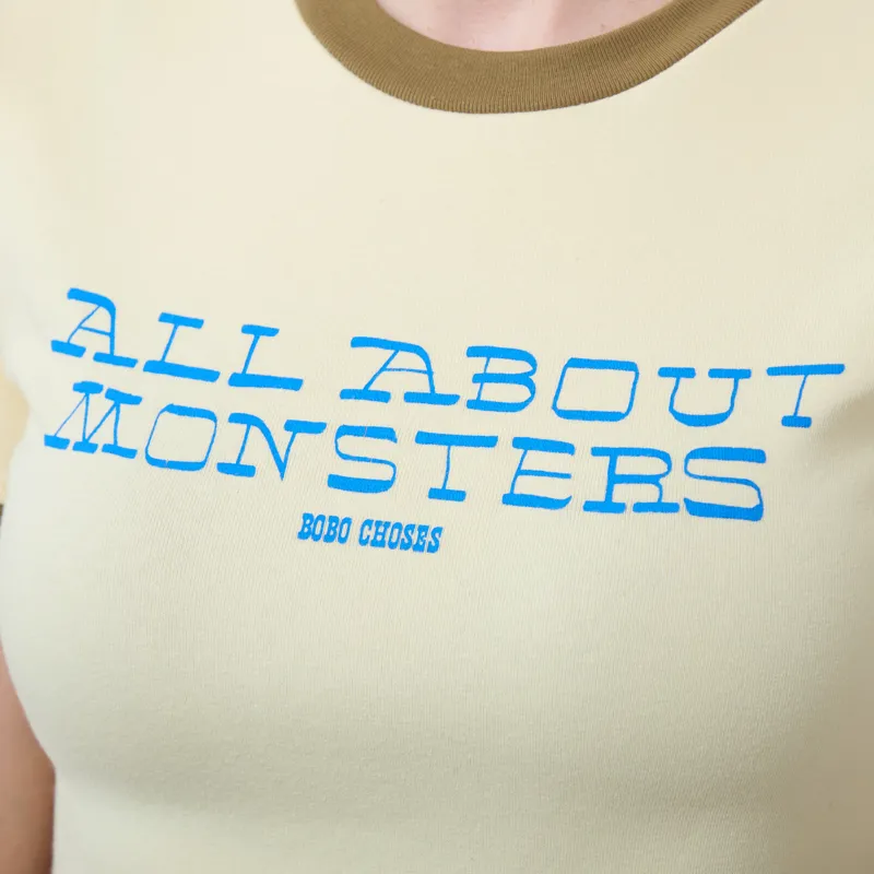 Bobo Choses Womens All About Monster Slim T Shirt Yellow-4