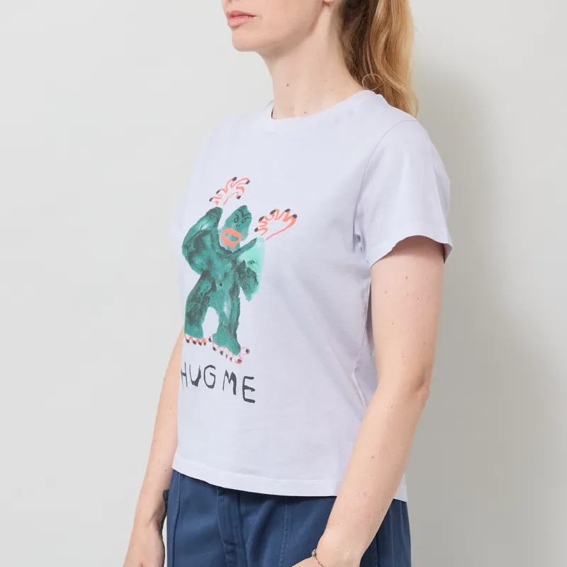 Bobo Choses Womens Hug Me Cropped T Shirt Lavender-1