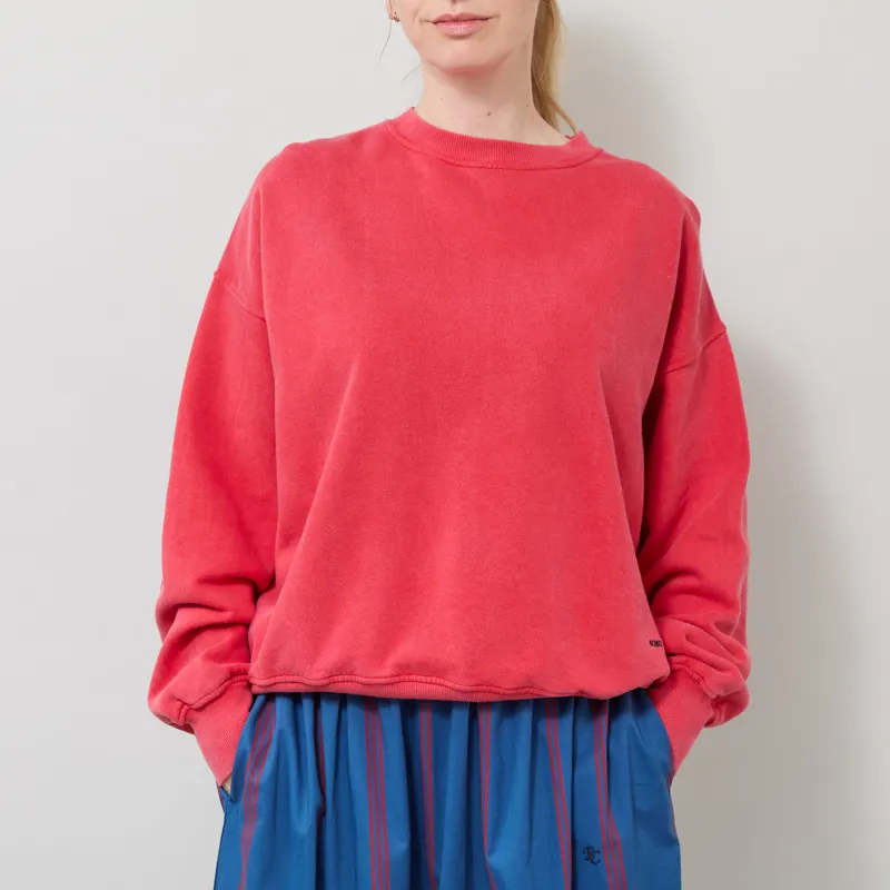 Bobo Choses Womens Hidden Monster Relaxed Sweatshirt Red-2