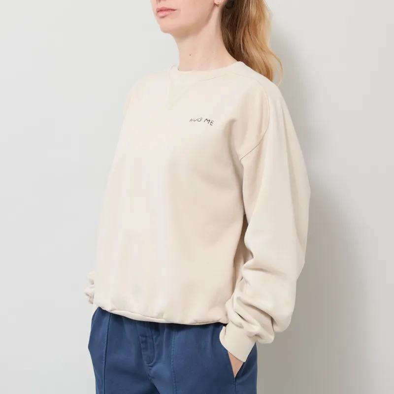 Bobo Choses Womens Hug Me Relaxed Sweatshirt Beige-1