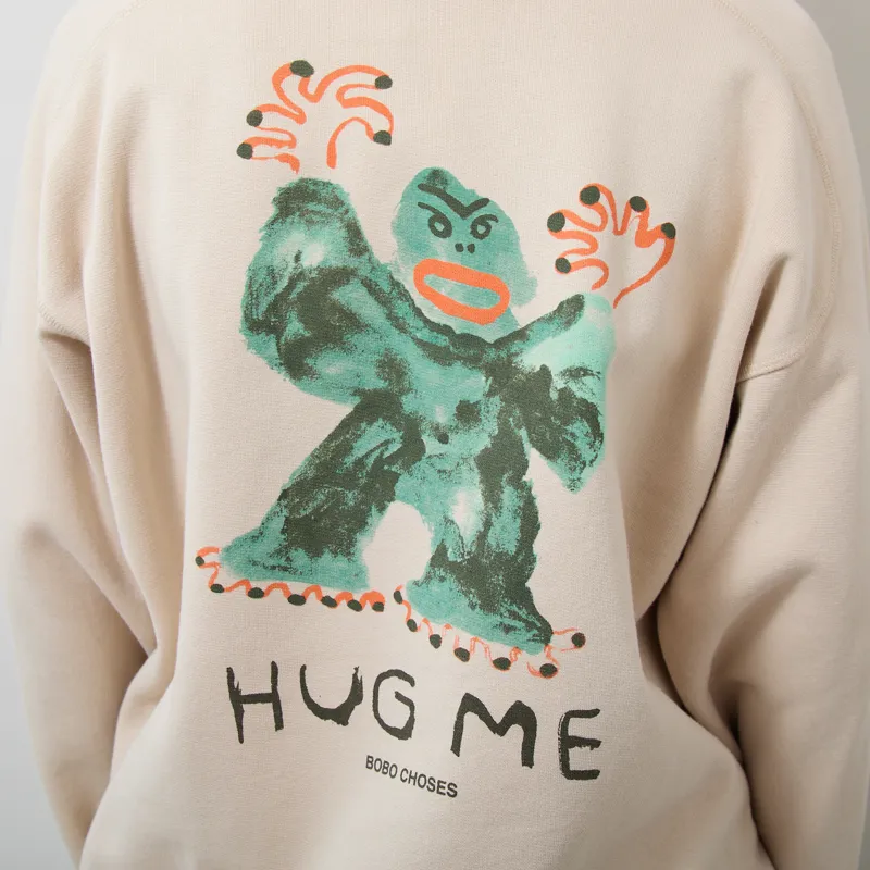 Bobo Choses Womens Hug Me Relaxed Sweatshirt Beige-5