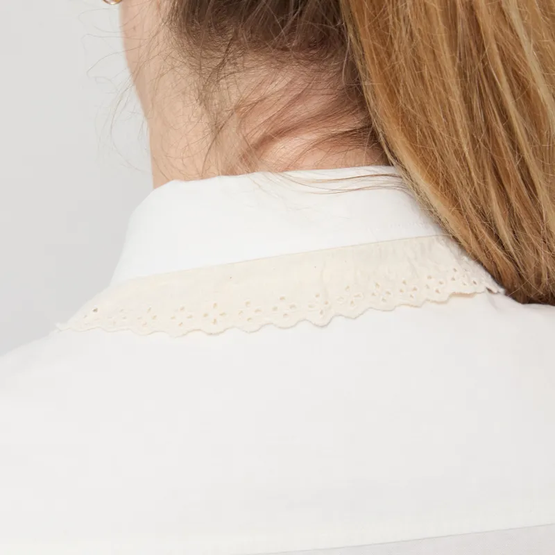 Bobo Choses Womens Lace Ending Poplin Shirt Off White-4