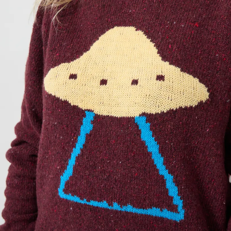 Bobo Choses Womens Pixel Abduction Jumper Burgundy-4
