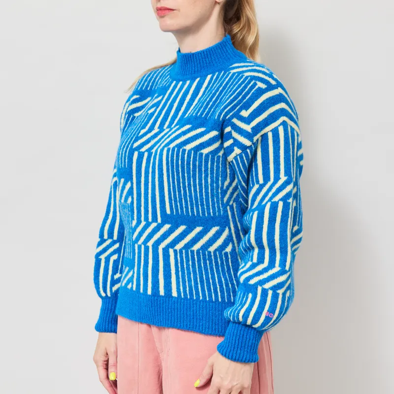 Bobo Choses Womens Maze Jumper Blue-1