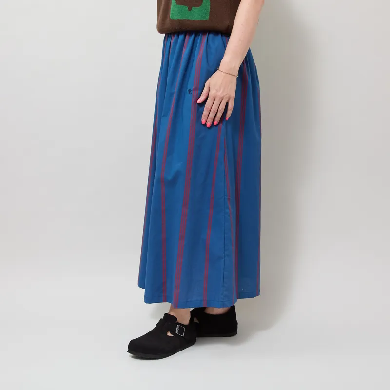 Bobo Choses Womens Triple Stripes All Over Evase Skirt Blue-2