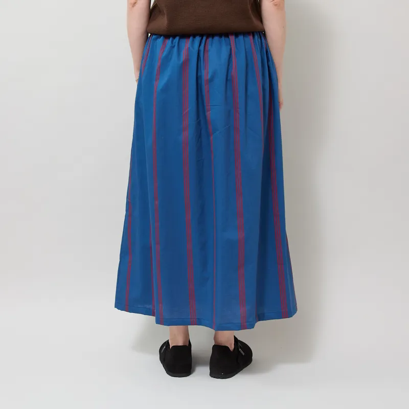 Bobo Choses Womens Triple Stripes All Over Evase Skirt Blue-3