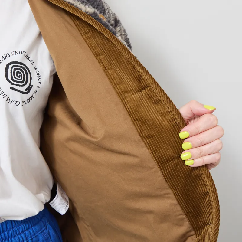 Bobo Choses Womens Almost Moiré Sherpa Jacket Brown-7