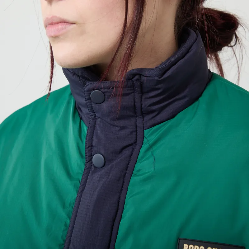 Bobo Choses Womens Reversible Nylon Cozy Sherpa Jacket Dark Brown-6