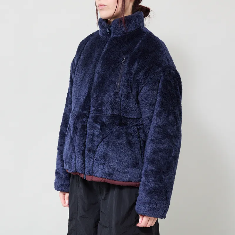 Bobo Choses Womens Reversible Nylon Cozy Sherpa Jacket Dark Brown-3