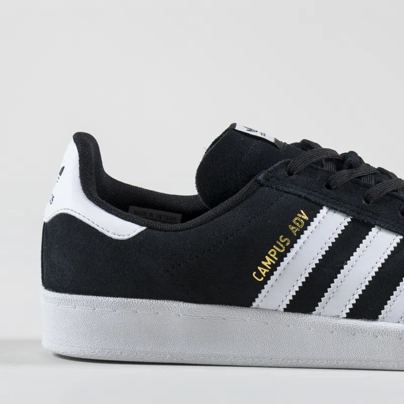 Adidas Skateboarding Campus ADV Shoes Black White-5