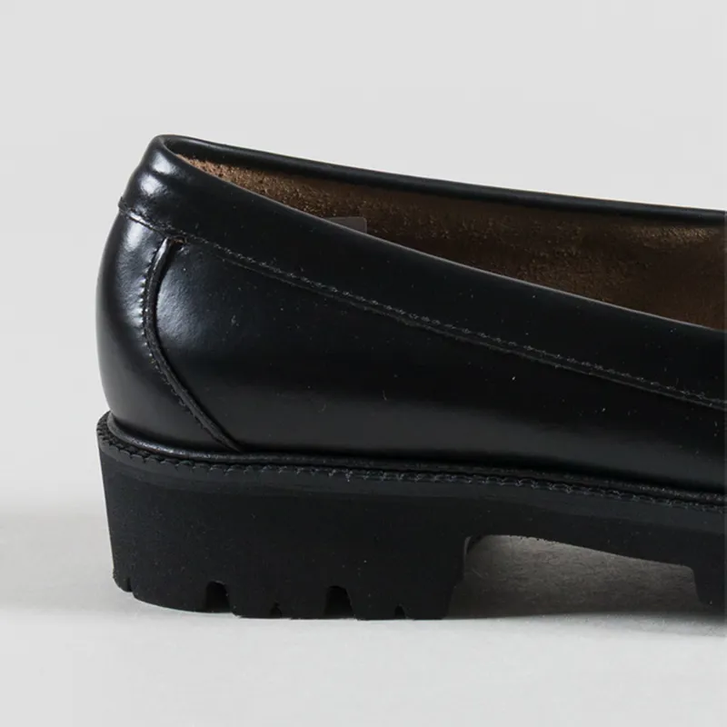 GH Bass Weejuns 90s Larson Penny Loafer Black White Leather-4