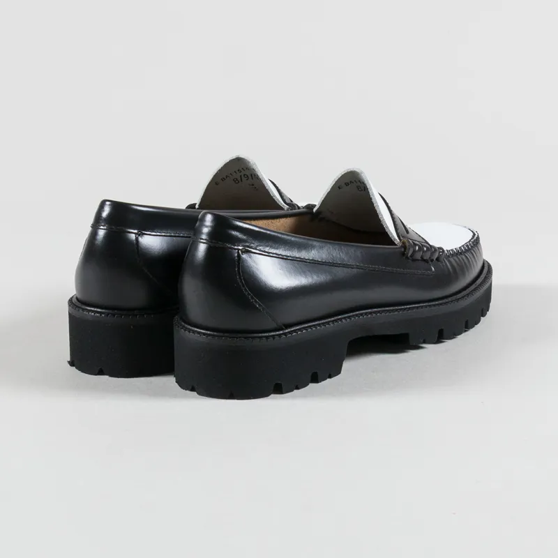 GH Bass Weejuns 90s Larson Penny Loafer Black White Leather-1