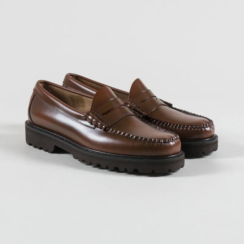 GH Bass Weejuns 90s Larson Penny Loafer Mid Brown Leather