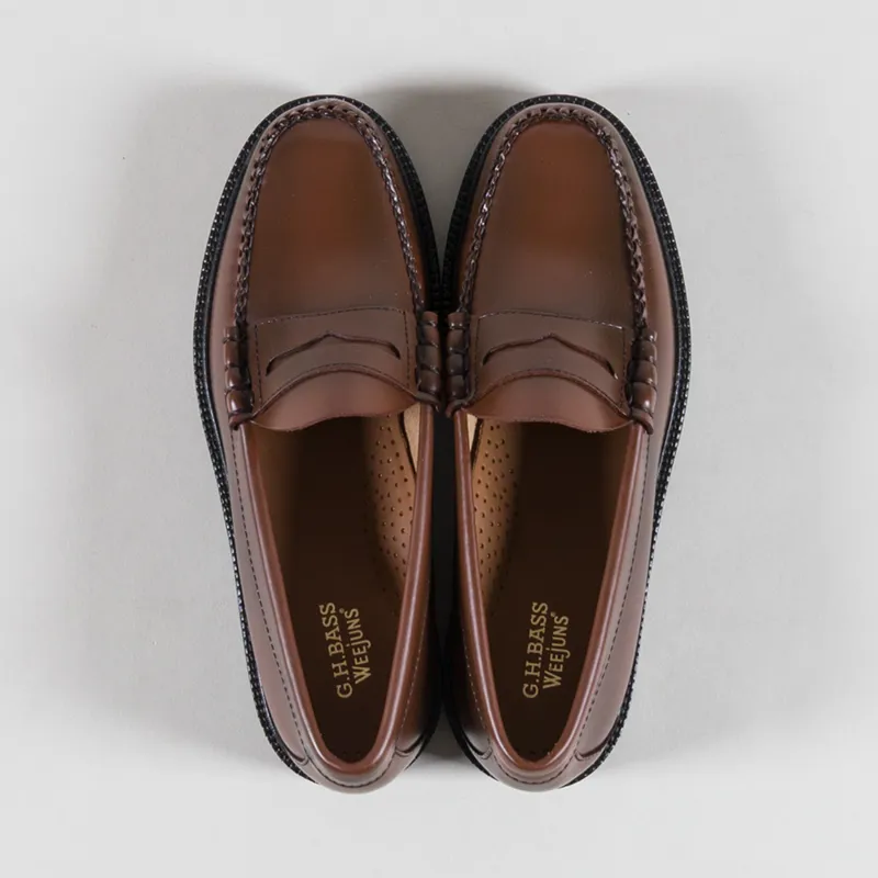 GH Bass Weejuns 90s Larson Penny Loafer Mid Brown Leather-6