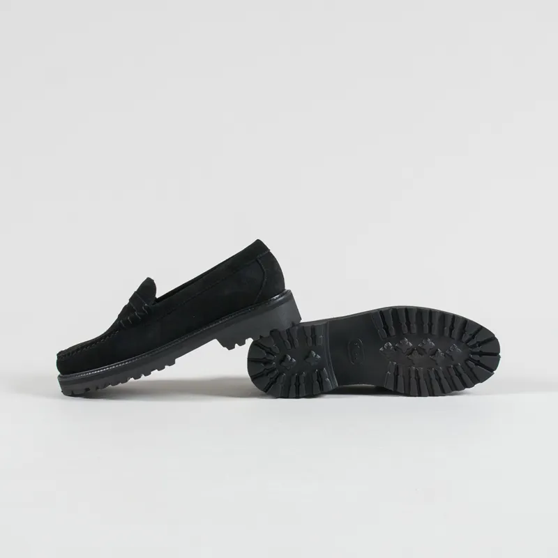 GH Bass Weejuns 90s Larson Penny Loafer Black Suede-3