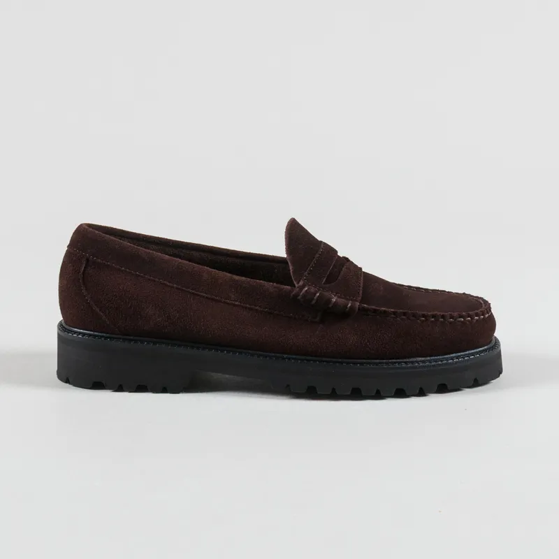 GH Bass Weejuns 90s Larson Penny Loafer Chocolate Suede-2