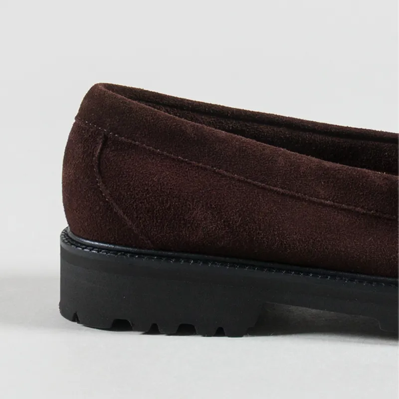 GH Bass Weejuns 90s Larson Penny Loafer Chocolate Suede-4