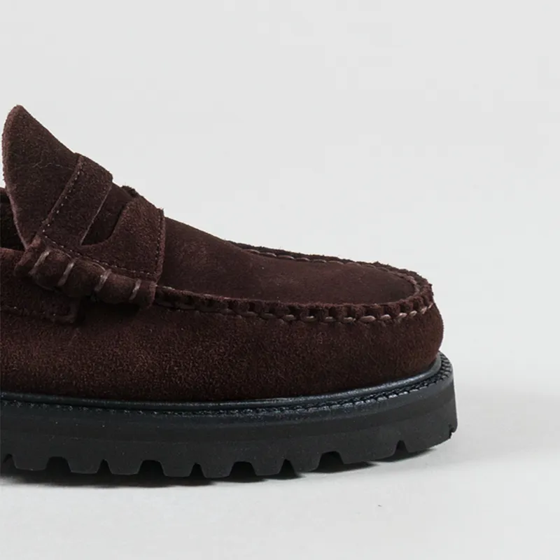 GH Bass Weejuns 90s Larson Penny Loafer Chocolate Suede-5